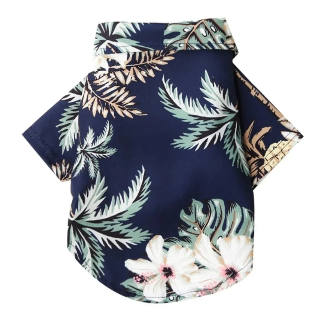Aloha Tropical Print Dog Shirt Size Small